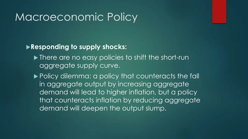 macroeconomic policy 2