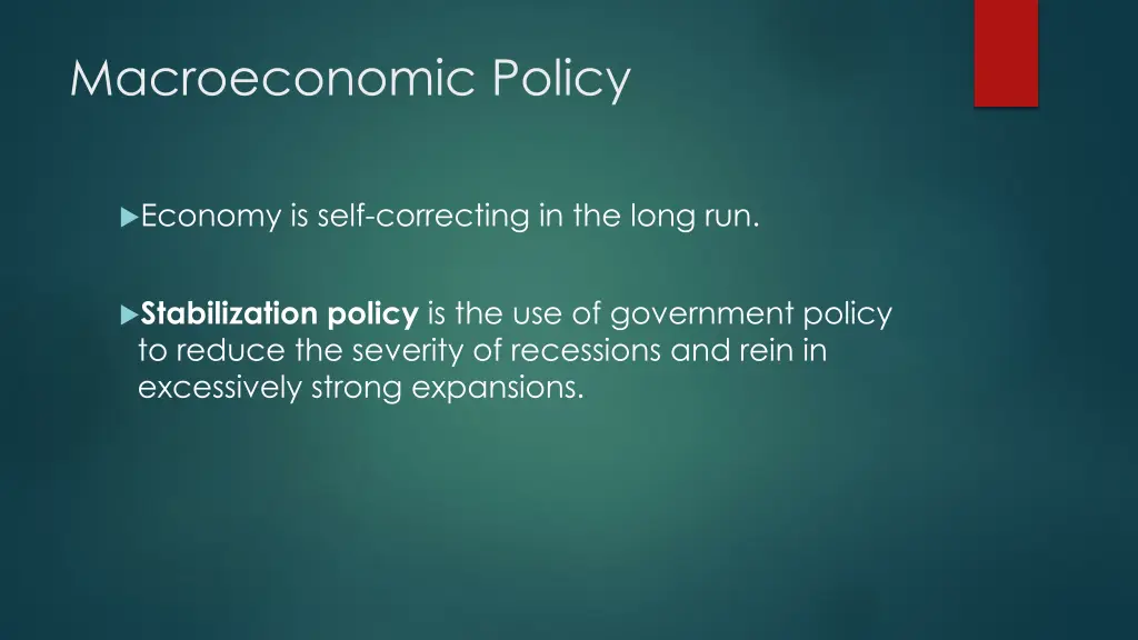 macroeconomic policy
