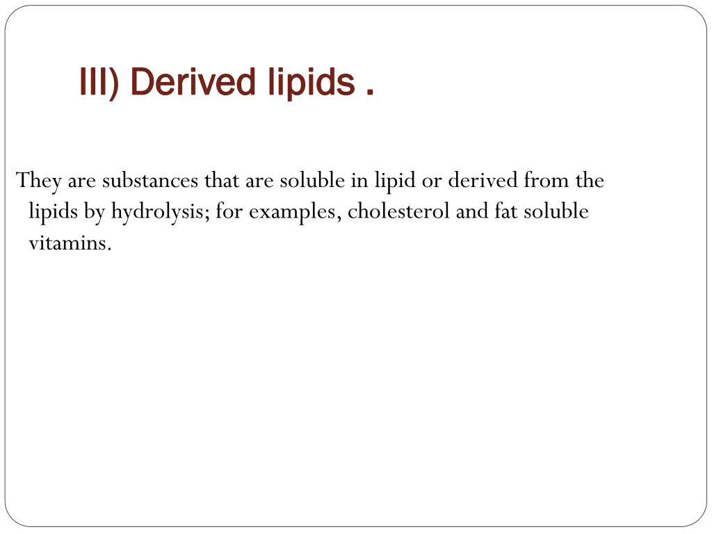 iii iii derived lipids derived lipids