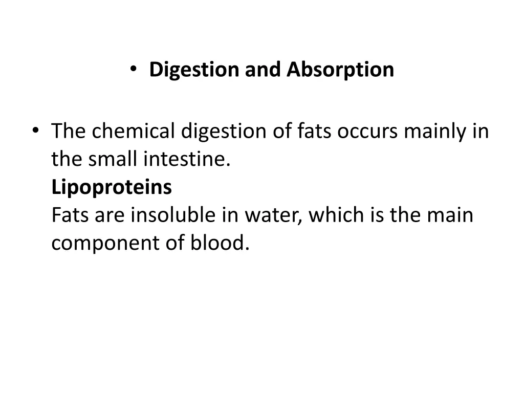 digestion and absorption