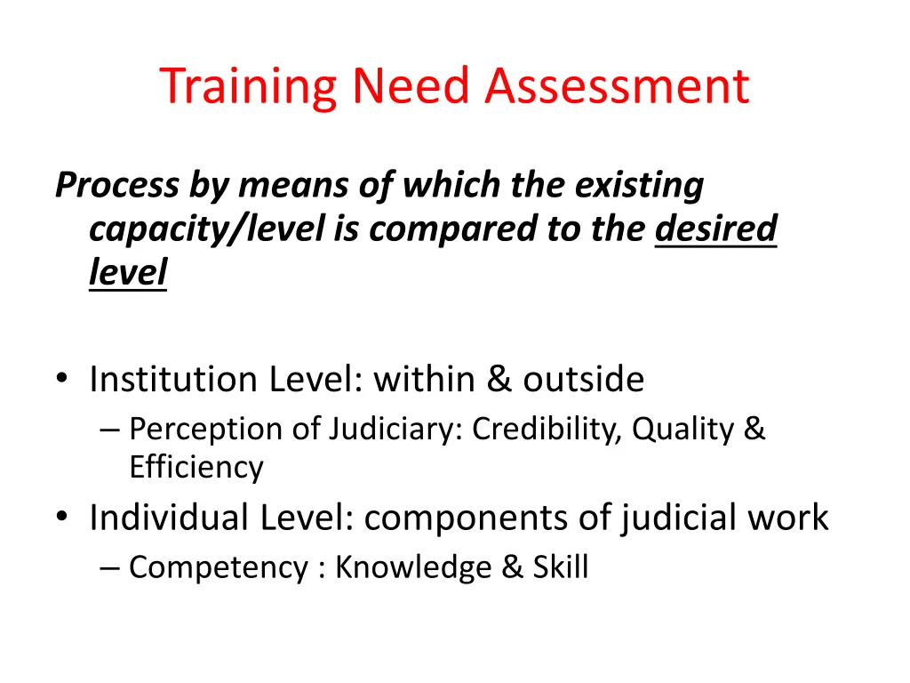 training need assessment