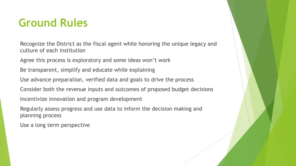 ground rules