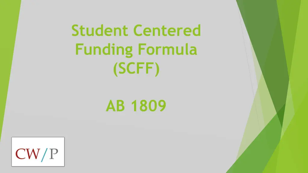 student centered funding formula scff