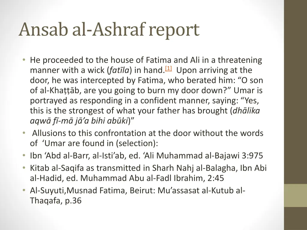 ansabal ashraf report