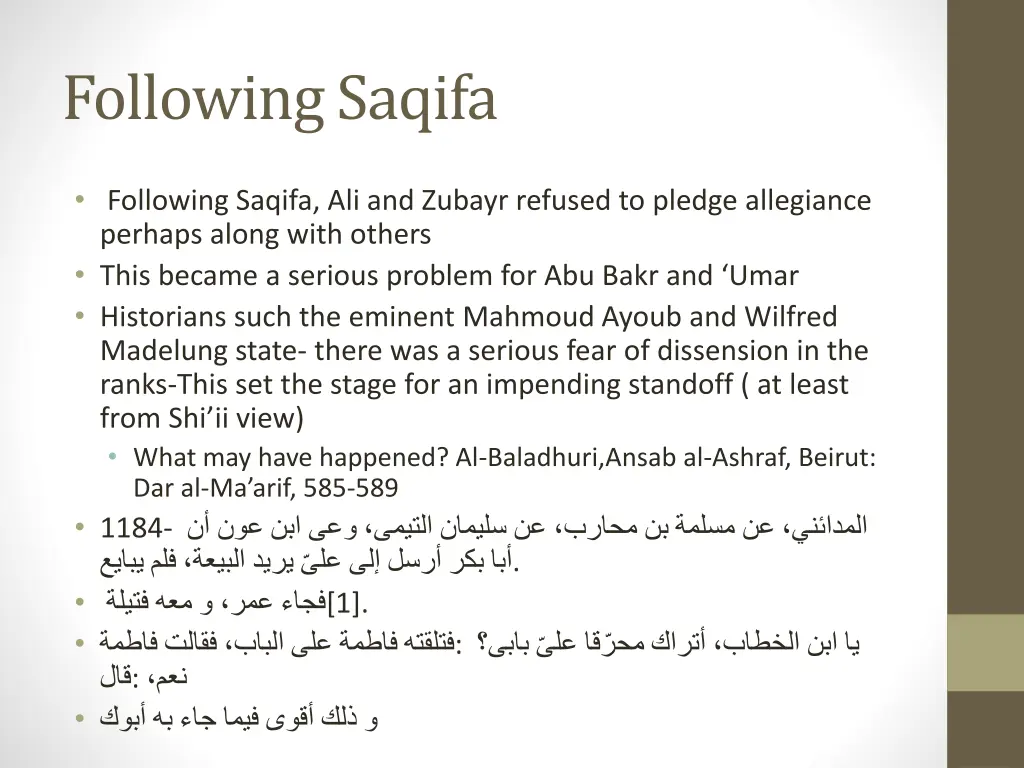 following saqifa