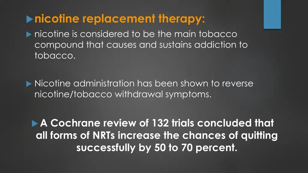 nicotine replacement therapy nicotine