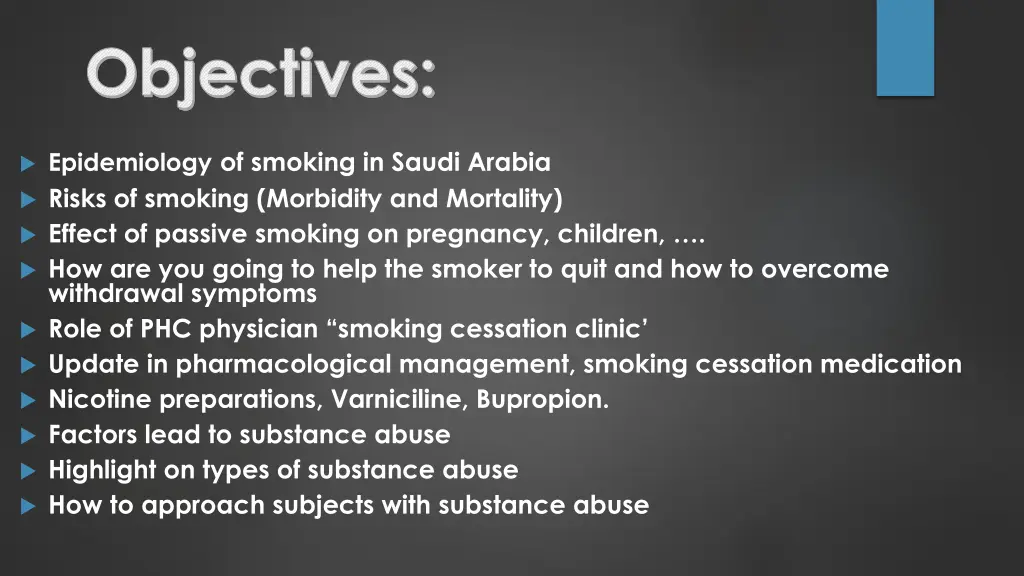 objectives