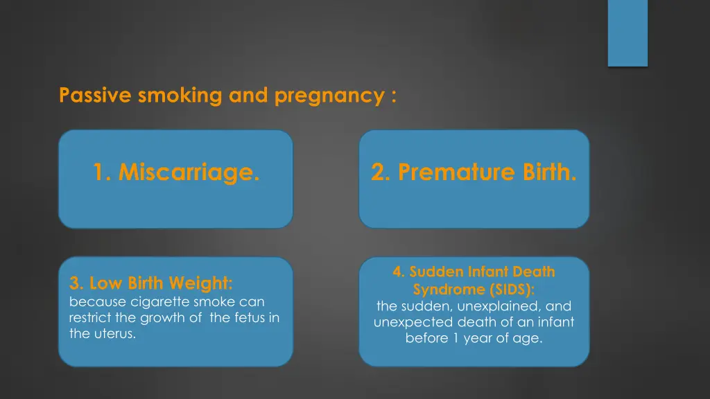 passive smoking and pregnancy