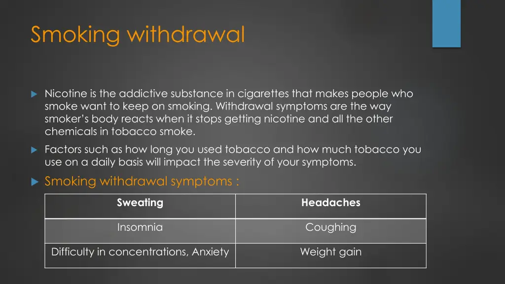 smoking withdrawal