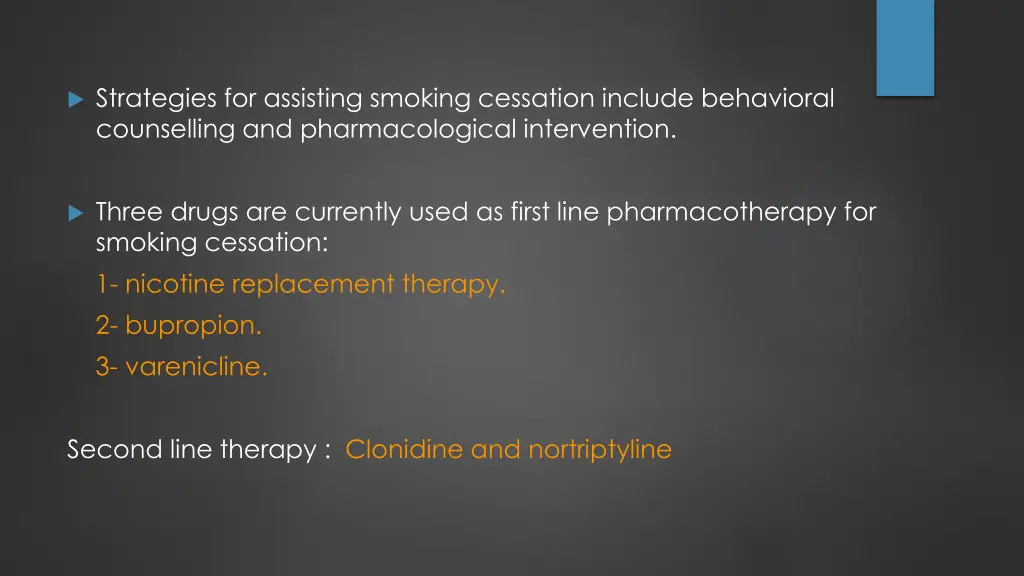 strategies for assisting smoking cessation