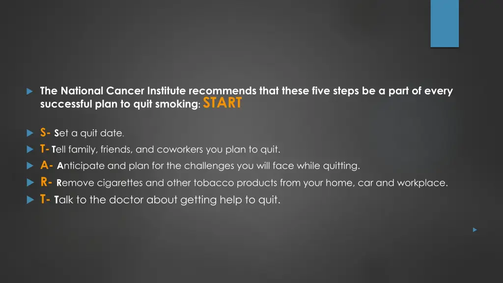 the national cancer institute recommends that