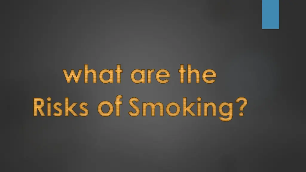 what are the risks of smoking