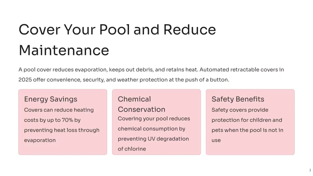 cover your pool and reduce maintenance