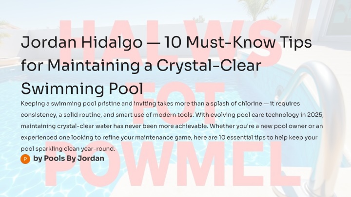 jordan hidalgo 10 must know tips for maintaining