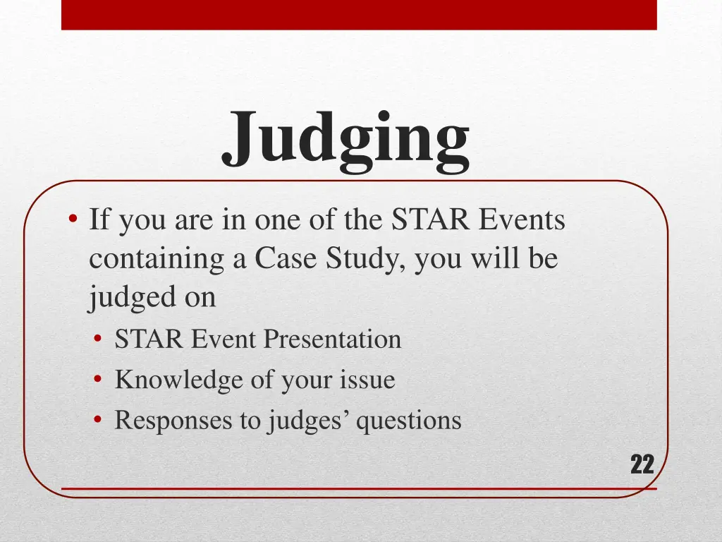 judging