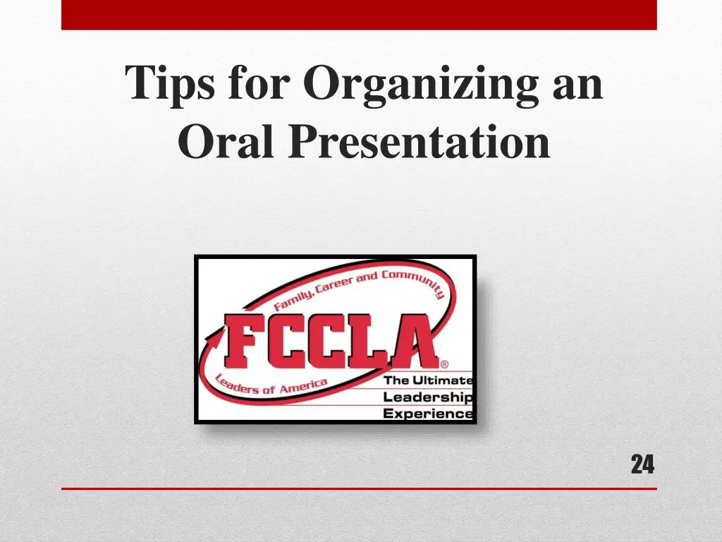 tips for organizing an oral presentation