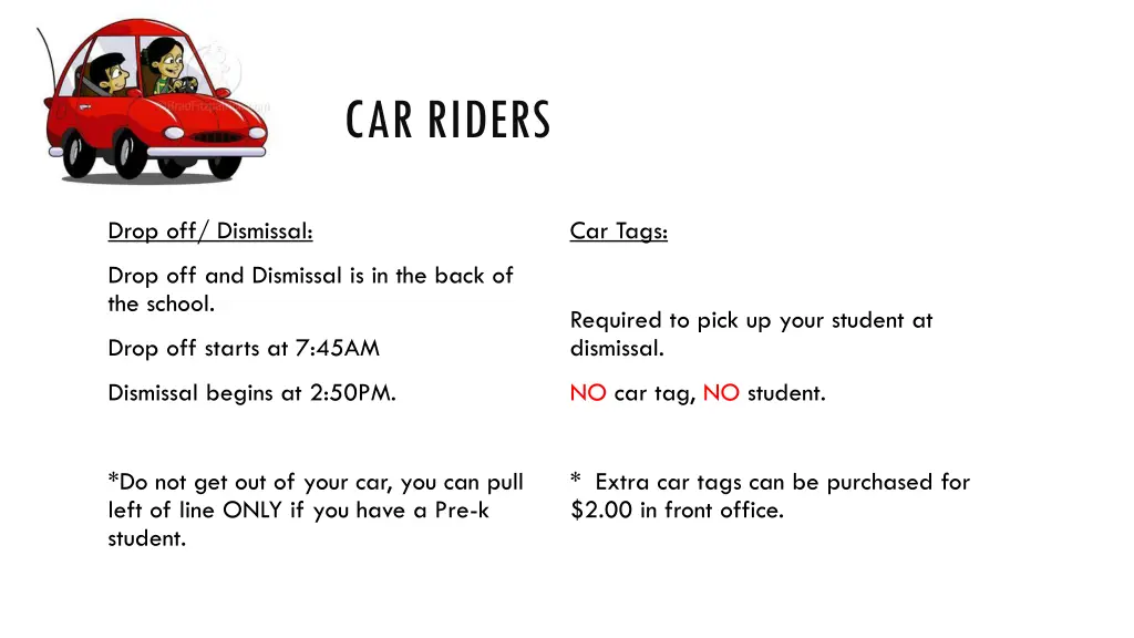 car riders