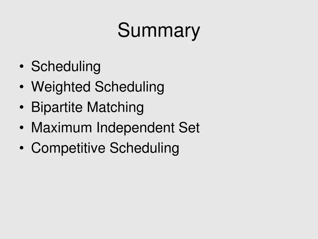 summary