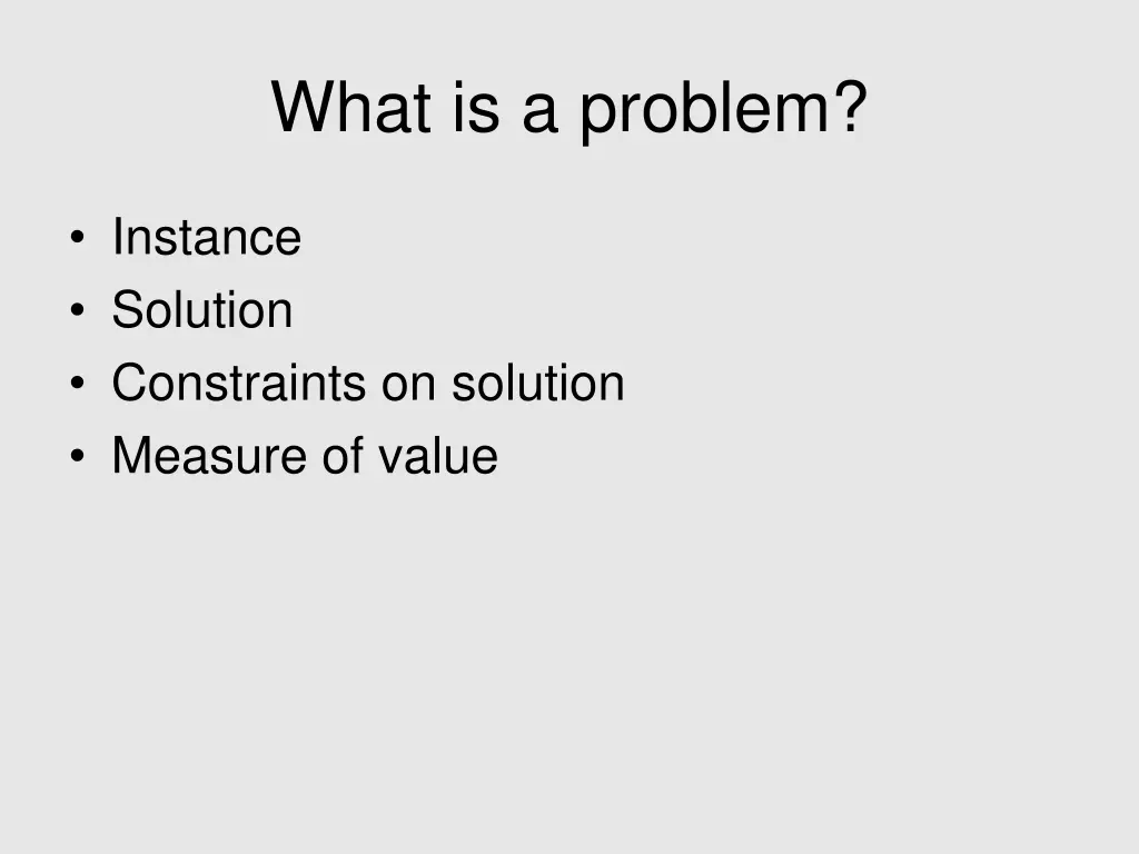 what is a problem