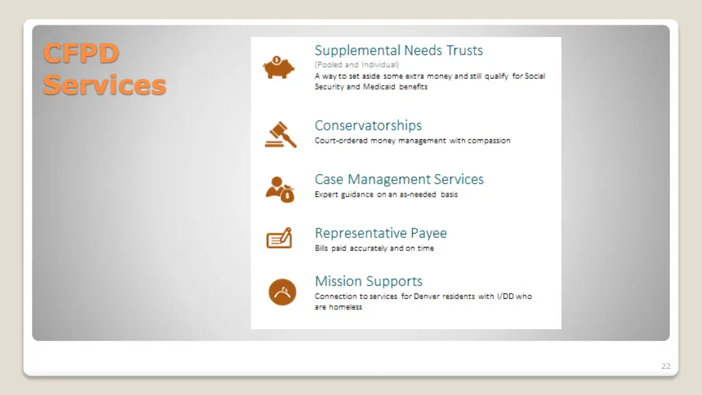 cfpd services