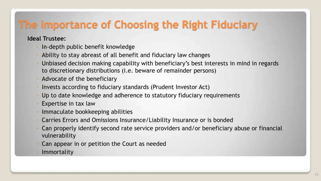 the importance of choosing the right fiduciary