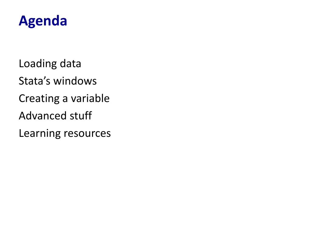 agenda