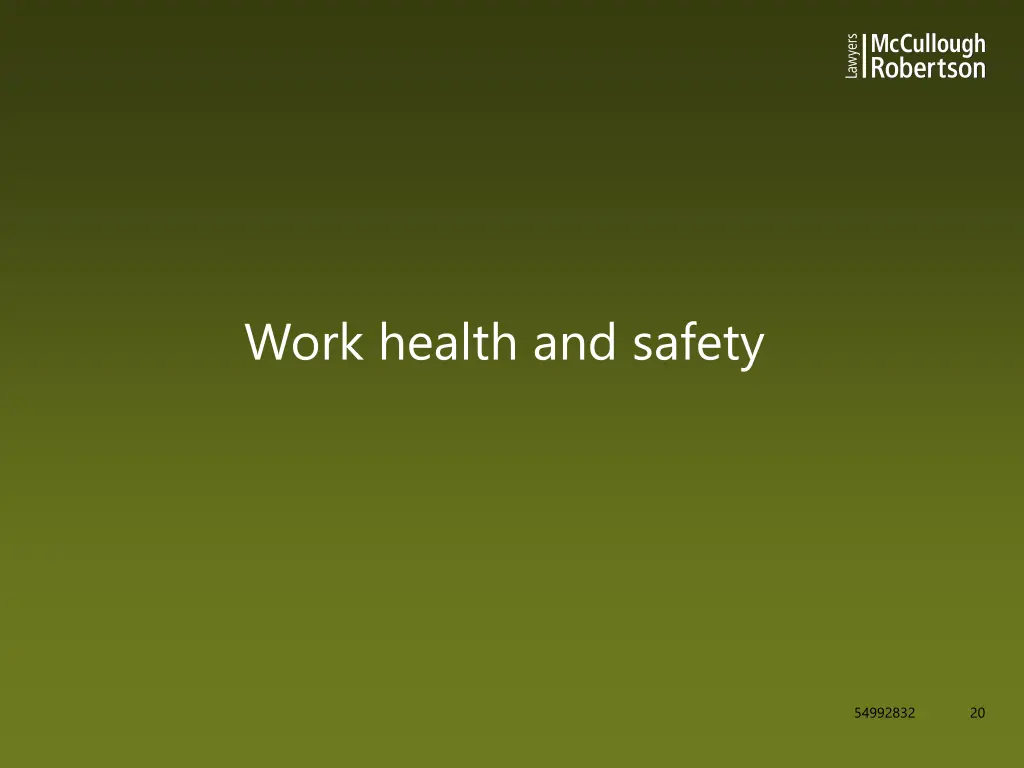work health and safety
