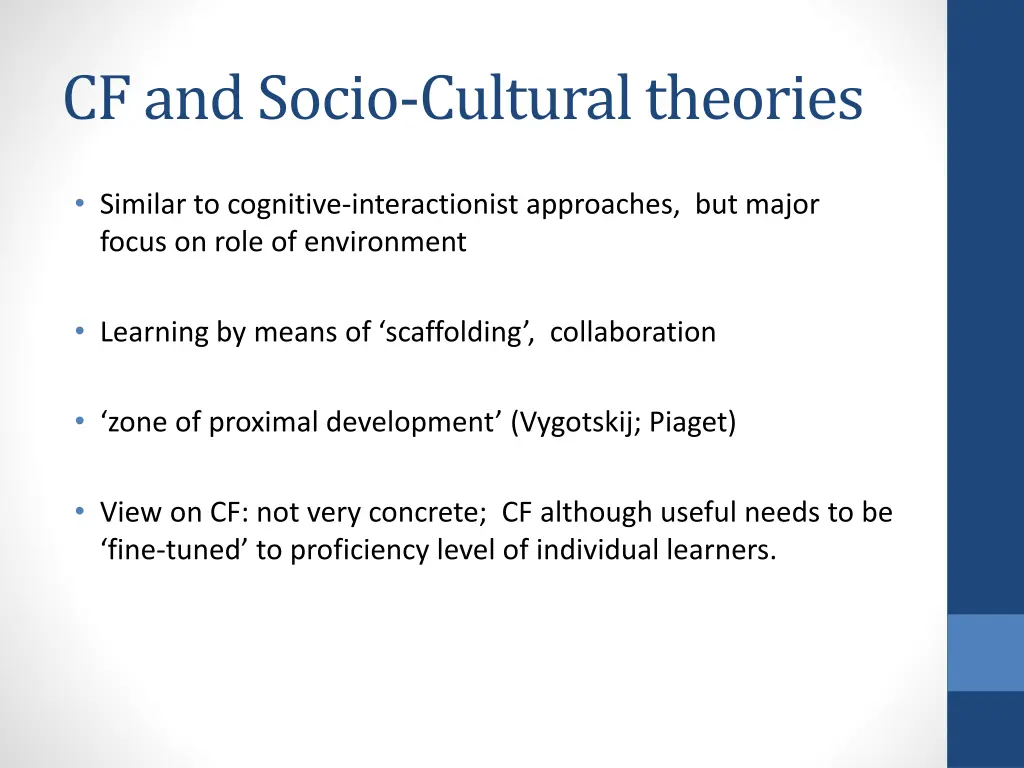 cf and socio culturaltheories