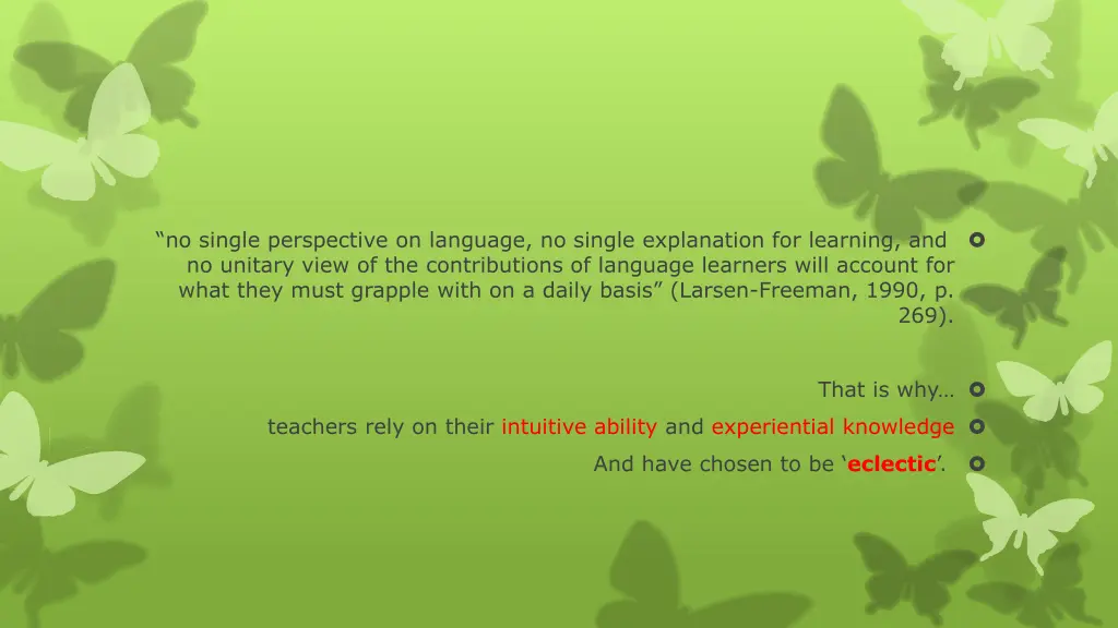 no single perspective on language no single