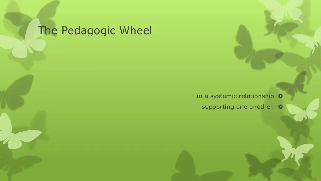 the pedagogic wheel