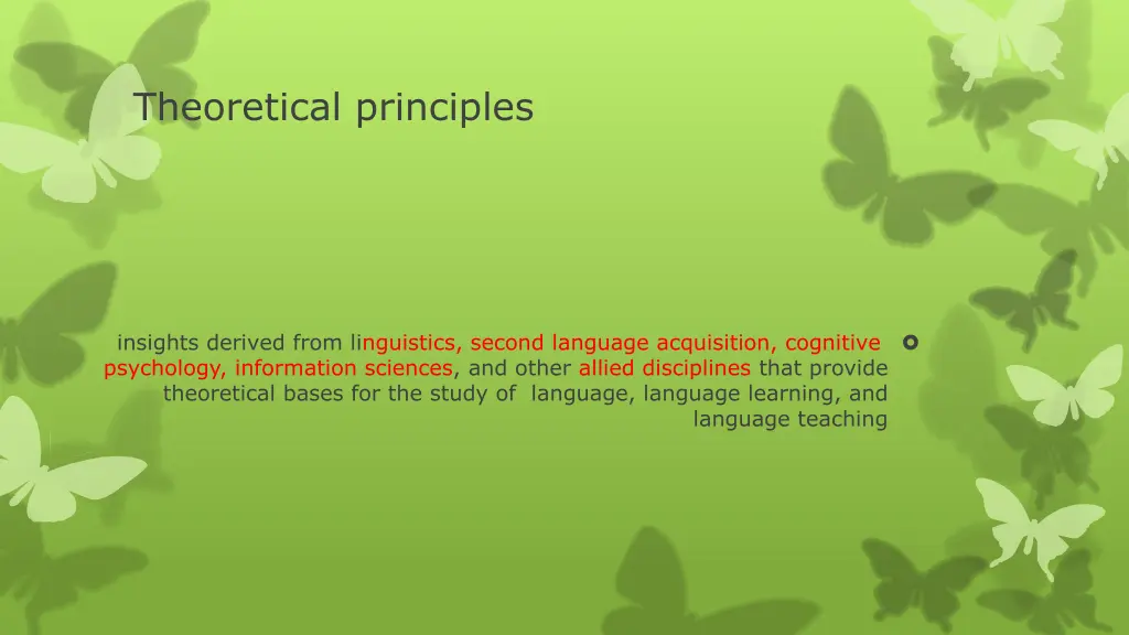 theoretical principles