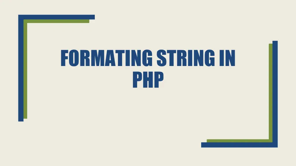 formating string in php