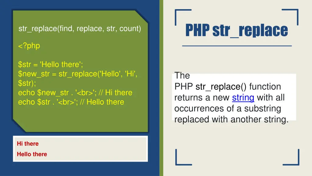 php str replace