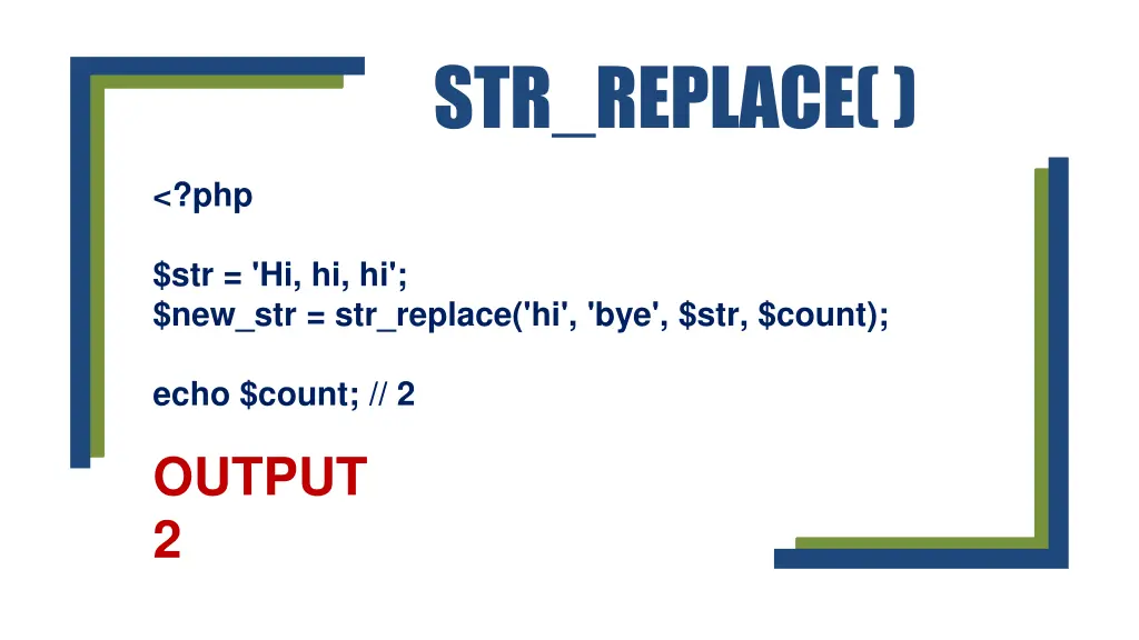 str replace 1