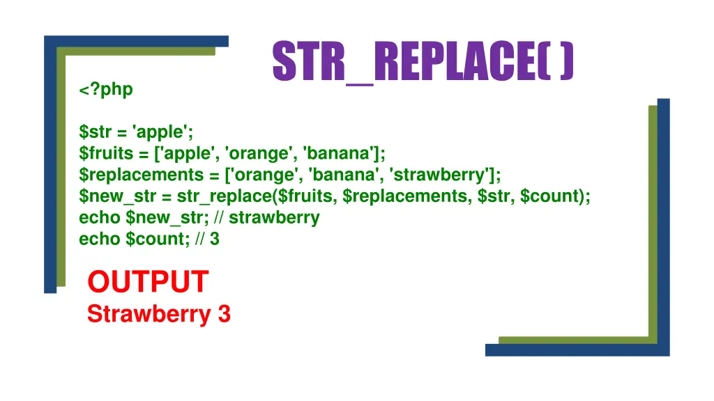 str replace 3
