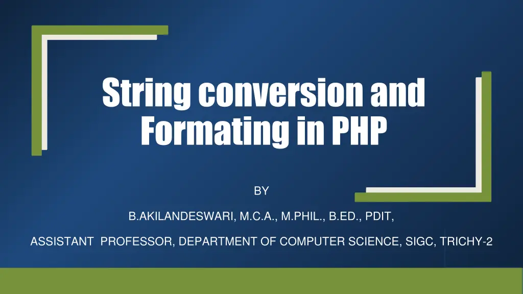 string conversion and formating in php