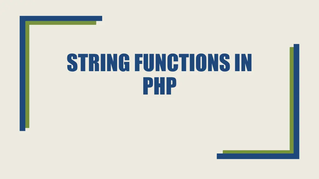 string functions in php