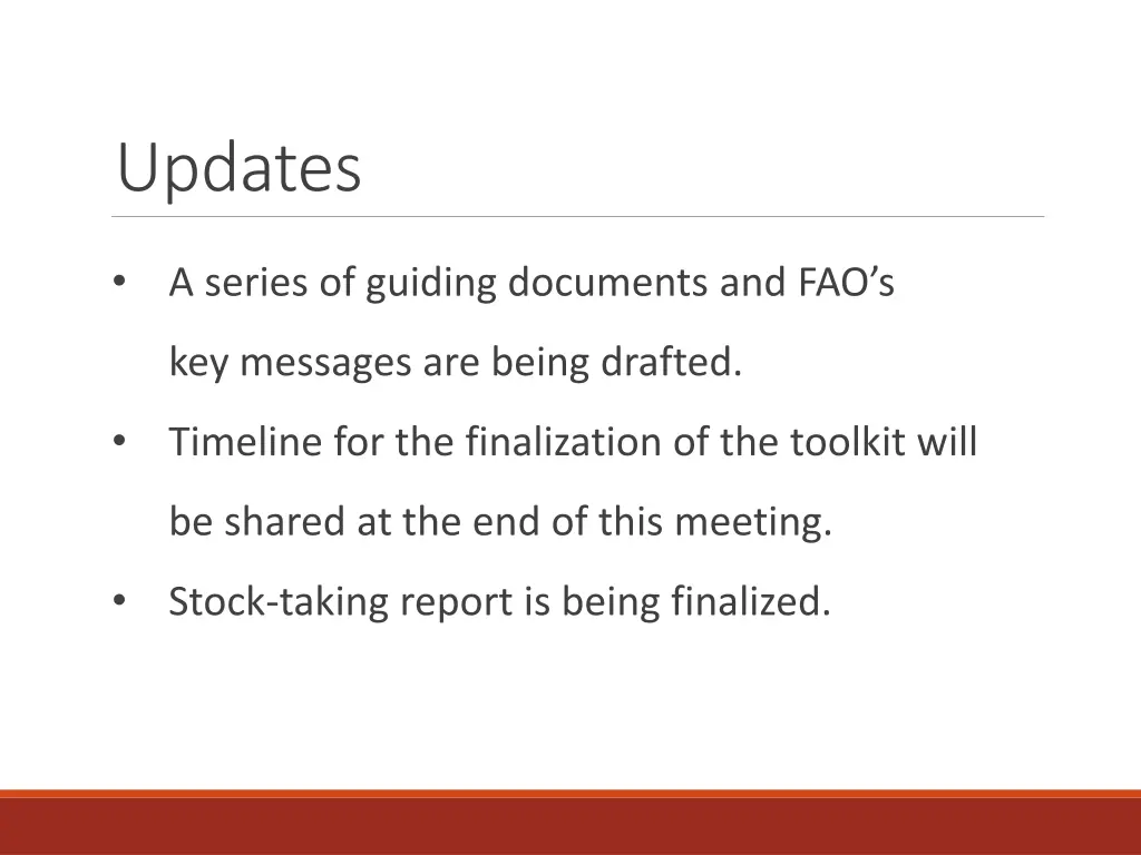 updates