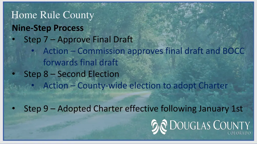 home rule county nine step process step 7 approve