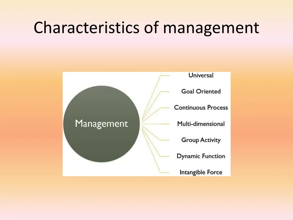characteristics of management
