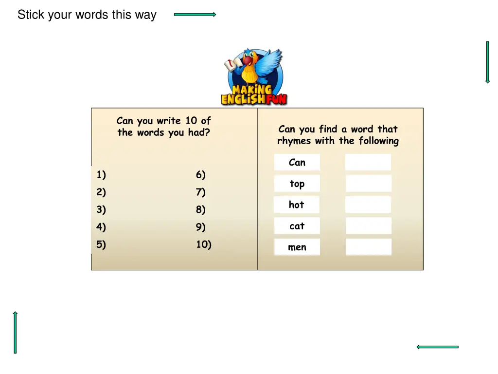 stick your words this way