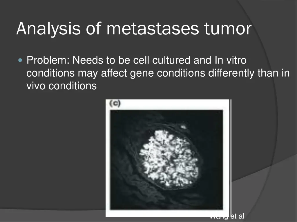analysis of metastases tumor