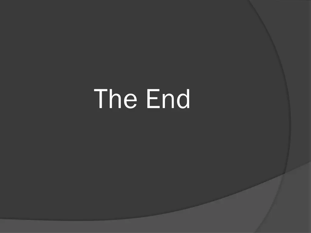 the end