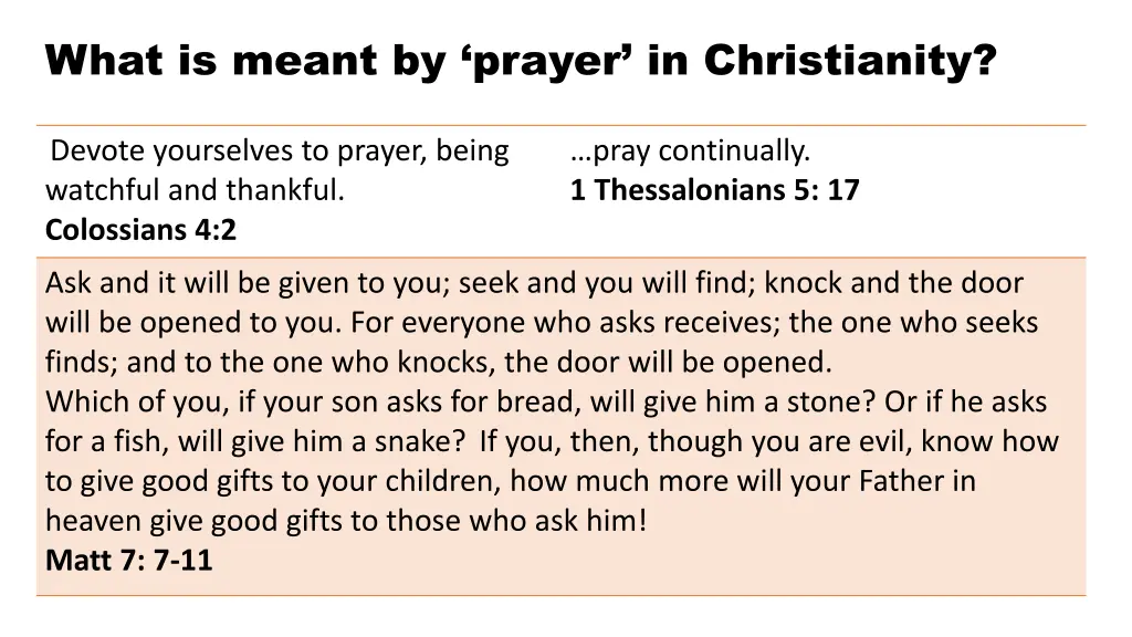 what is meant by prayer in christianity