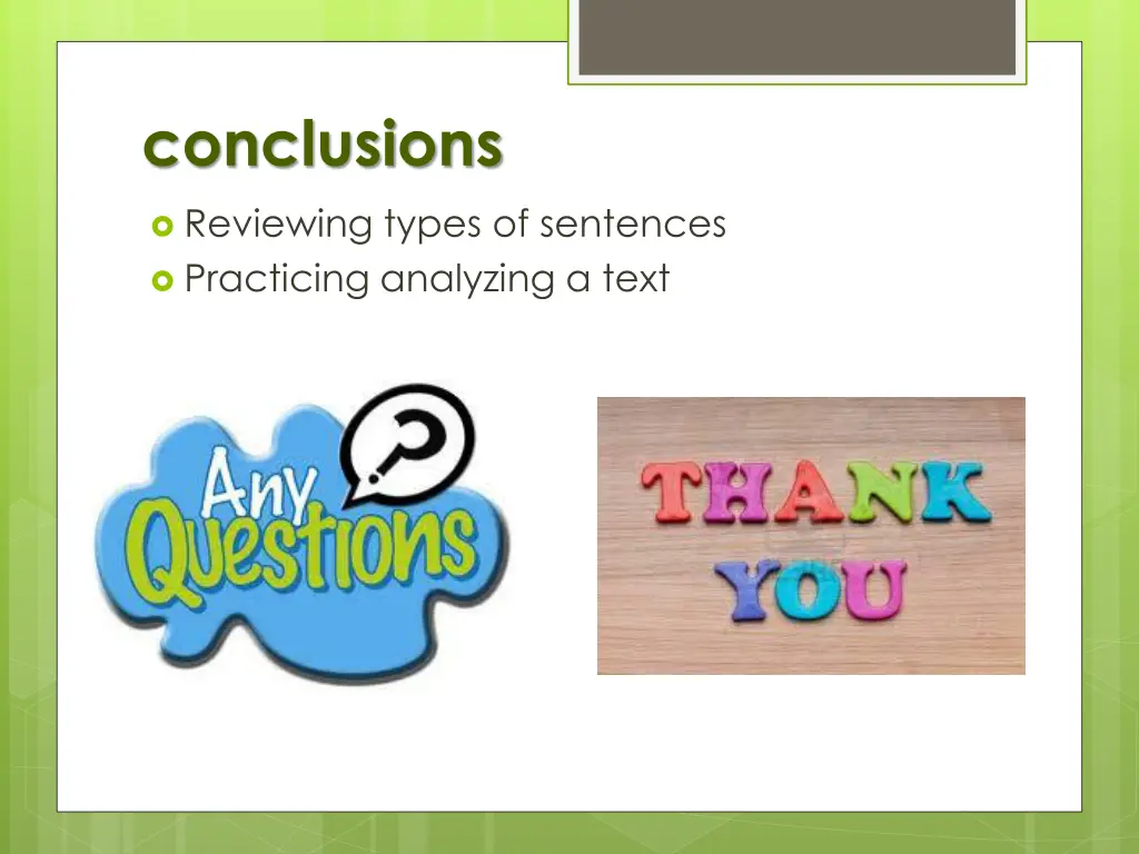 conclusions