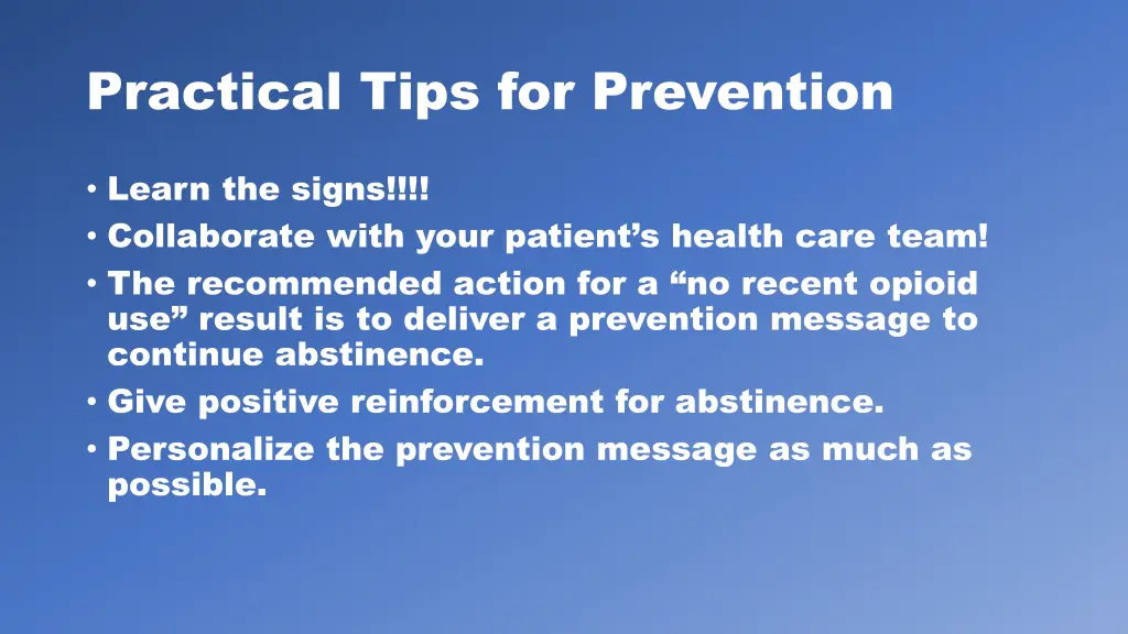 practical tips for prevention