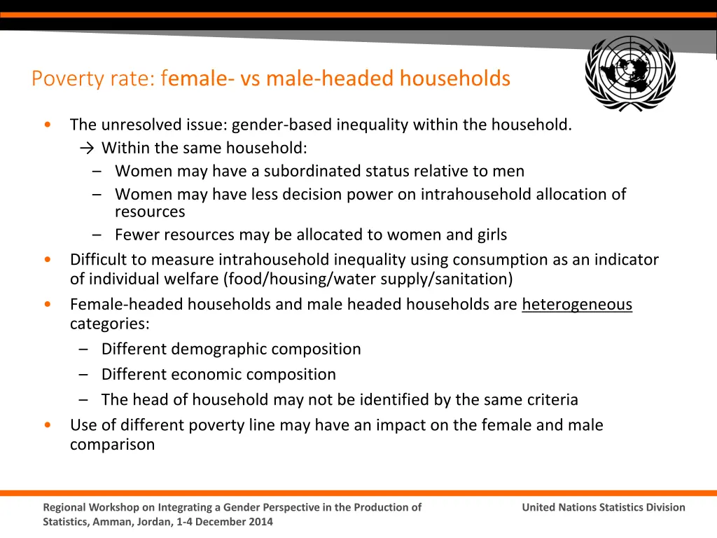 poverty rate f emale vs male headed households