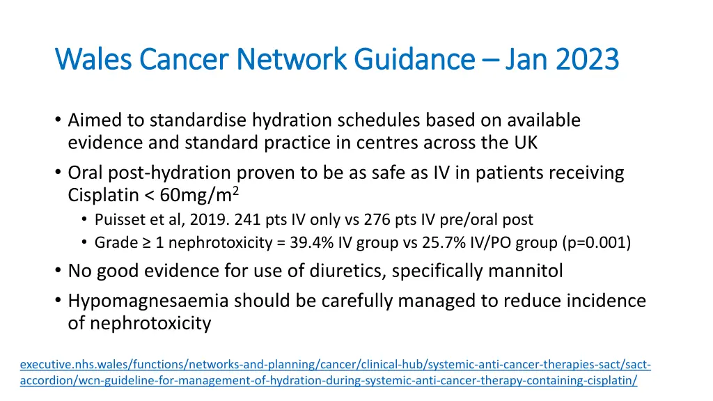 wales cancer network guidance wales cancer