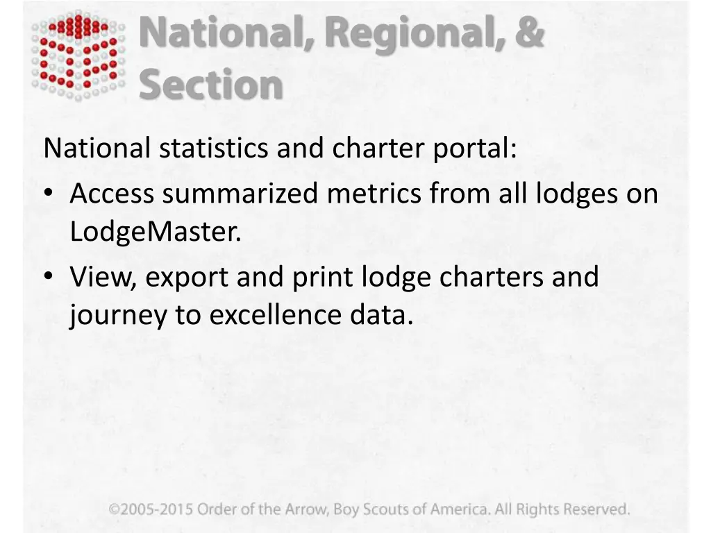 national statistics and charter portal access