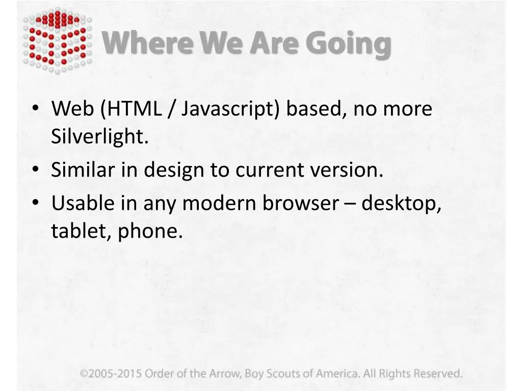 web html javascript based no more silverlight